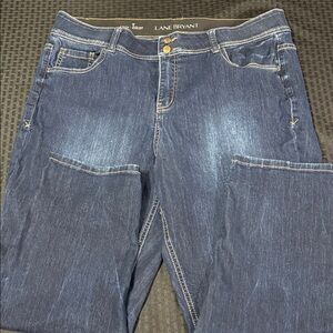 Lane Bryant Women's Dark Blue Crop Jeans EUC Size 20